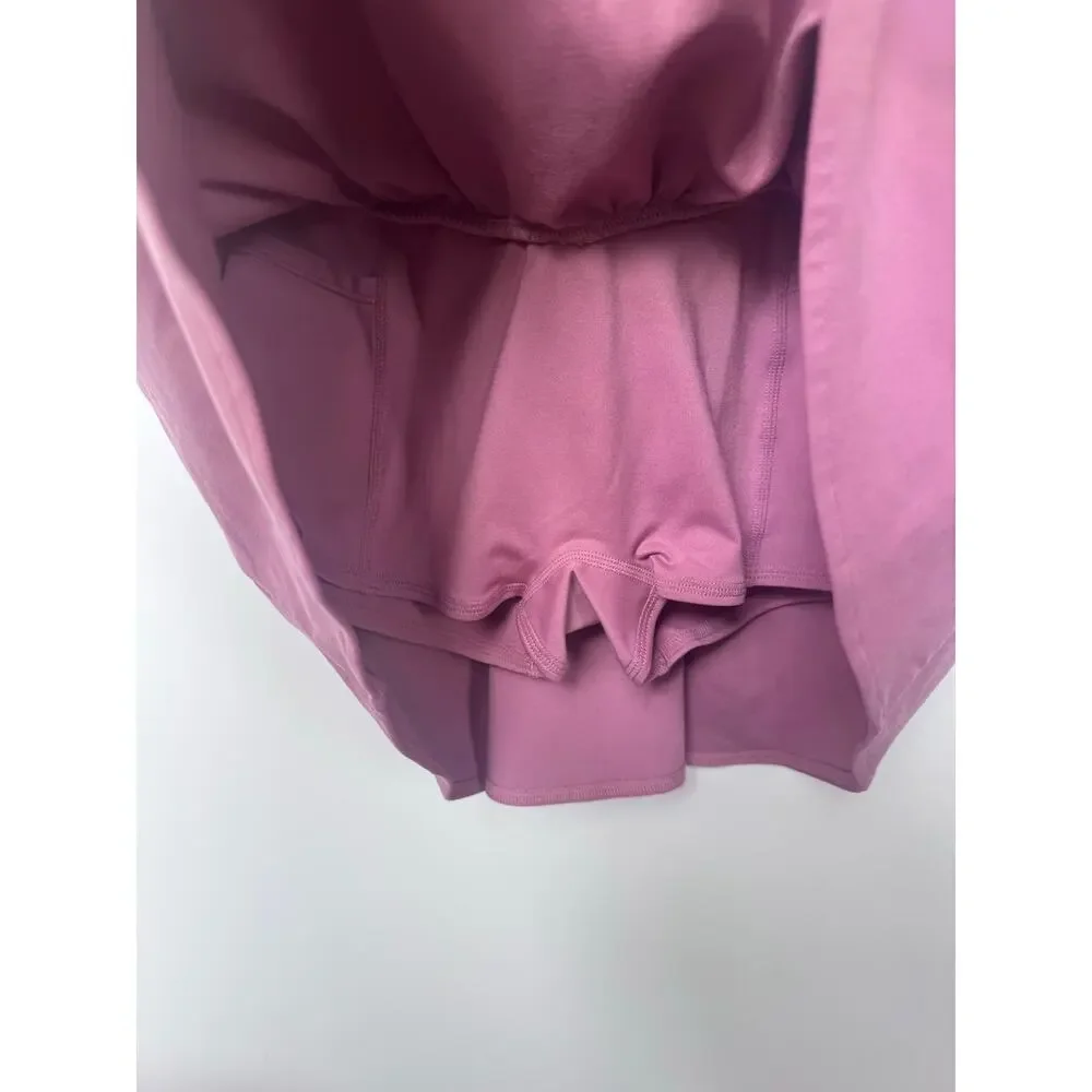 Alo Yoga Alosoft Break Point Tennis Dress Size XS mauve pink athleisure purple